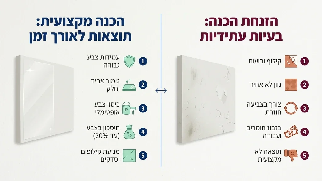 הכנת דירה בתל אביב לצביעה מקצועית וטיפול בתשתית