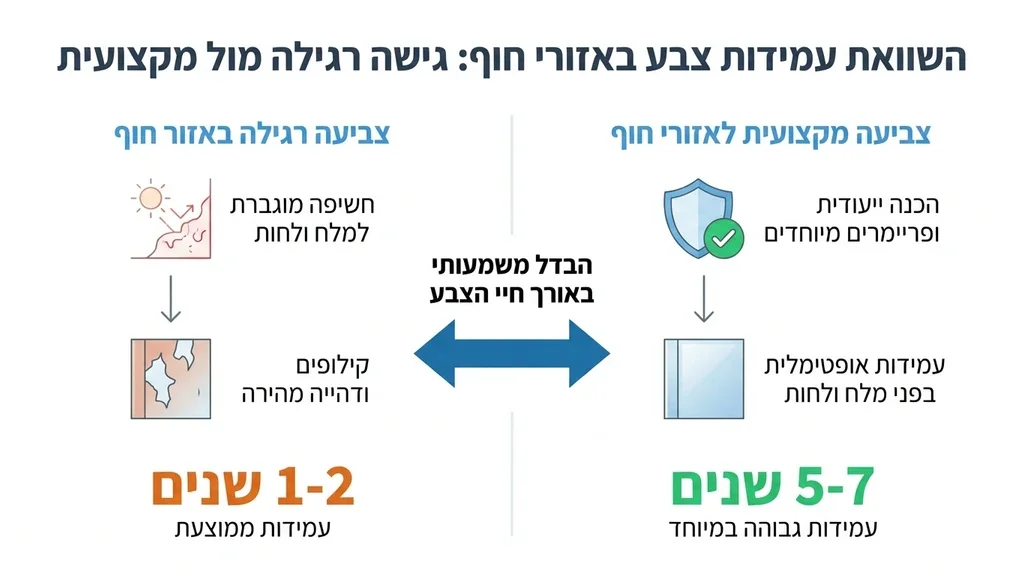 קיר משופץ וצבוע בבת ים ללא עובש